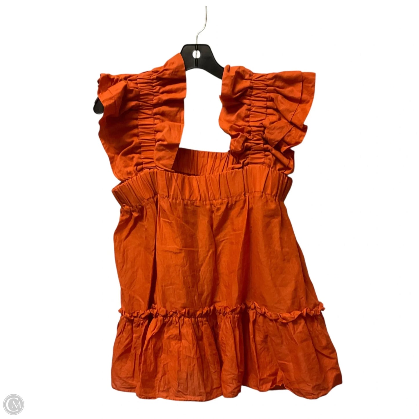 Top Sleeveless By Cmc In Orange, Size: L