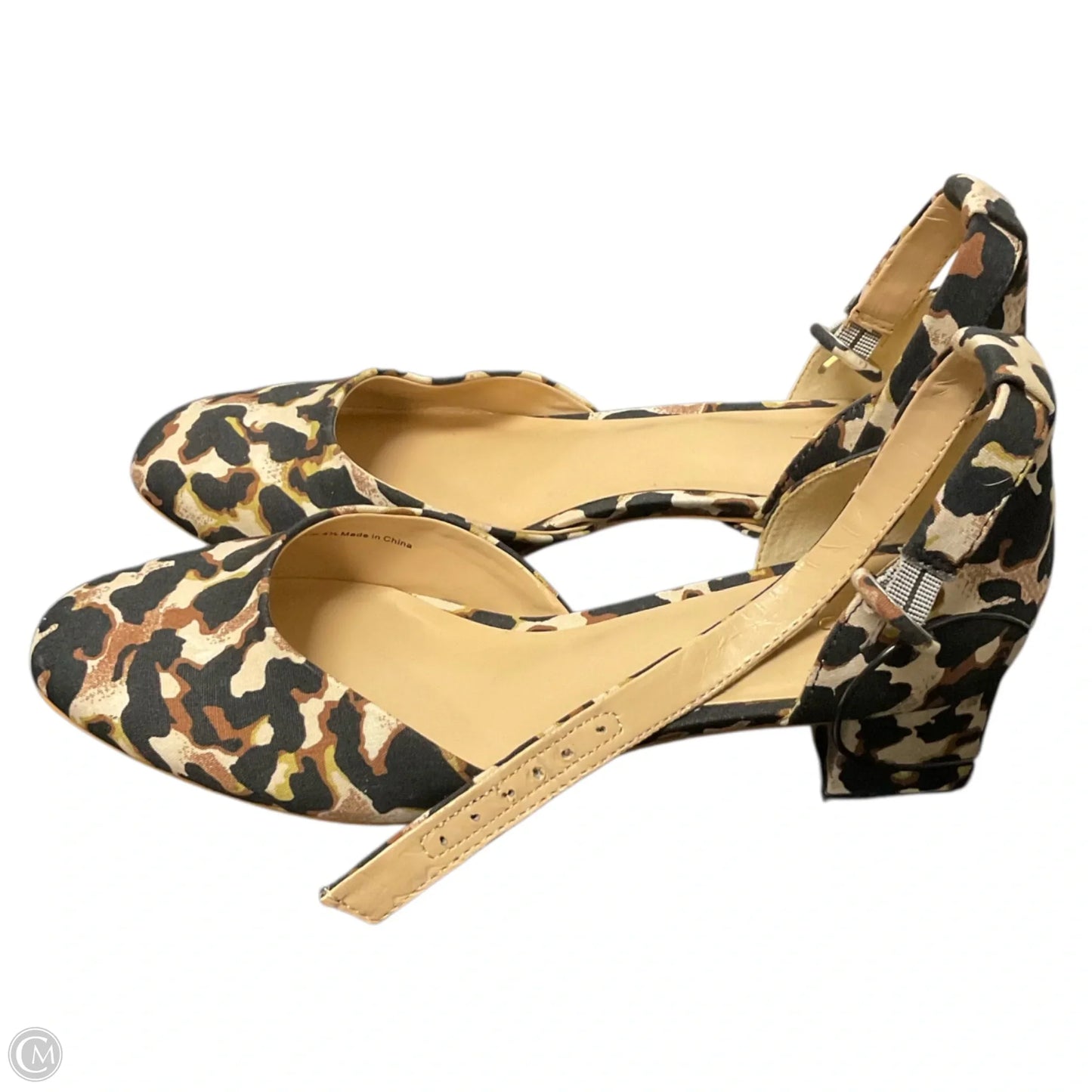 Shoes Heels Block By Cabi In Animal Print, Size: 8
