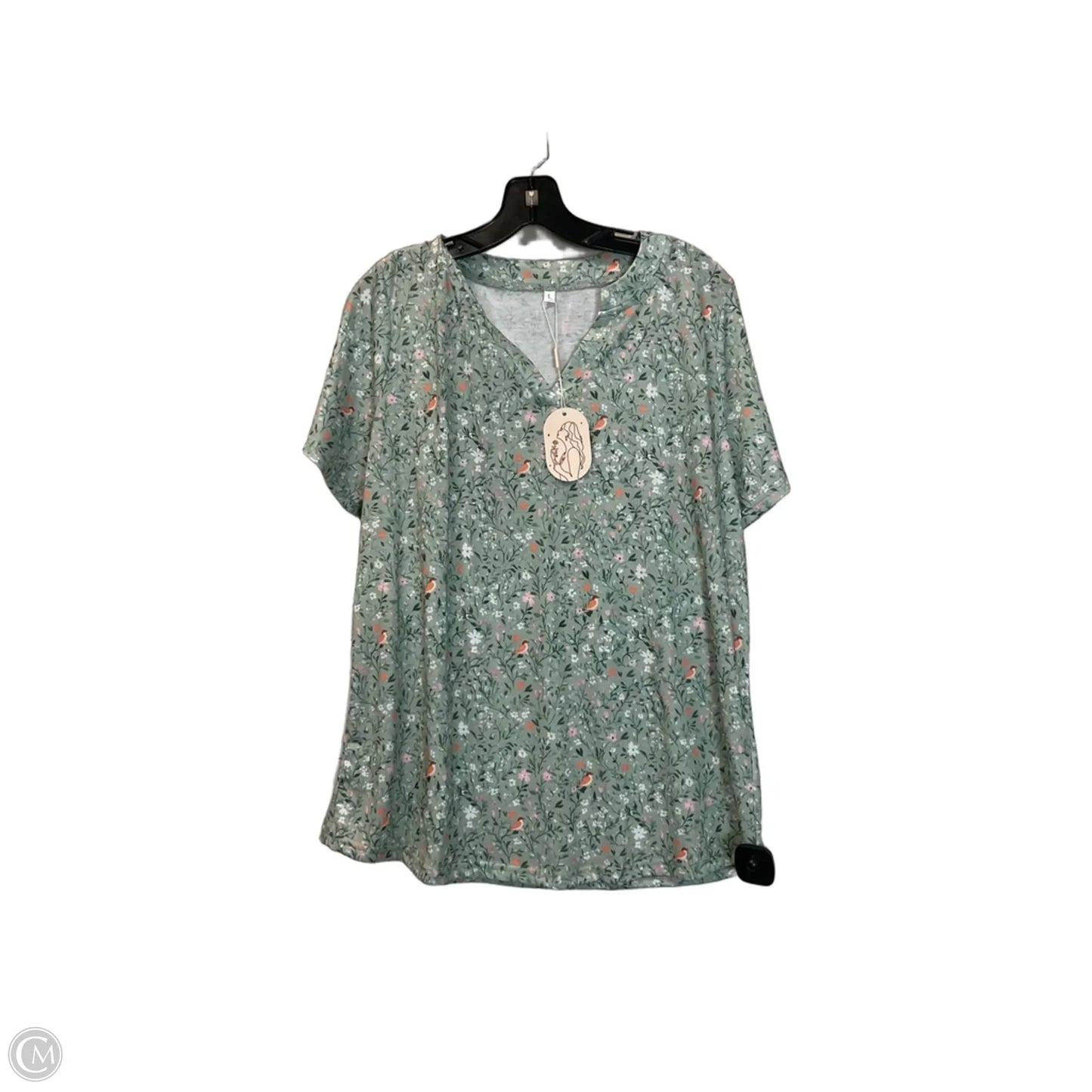 Top Short Sleeve By Clothes Mentor In Green, Size: L