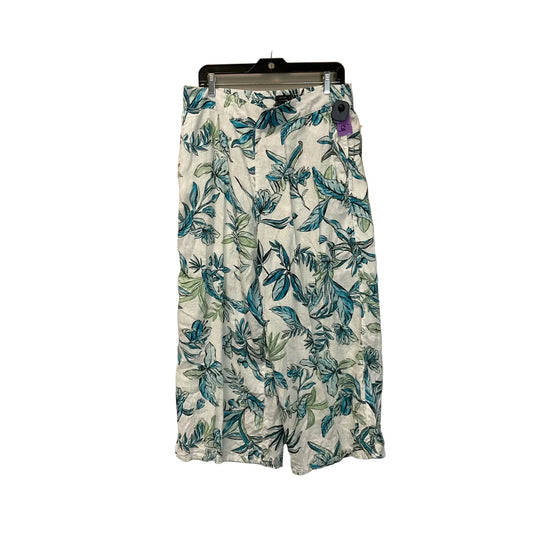 Pants Linen By Tahari In Blue & White, Size: Xl