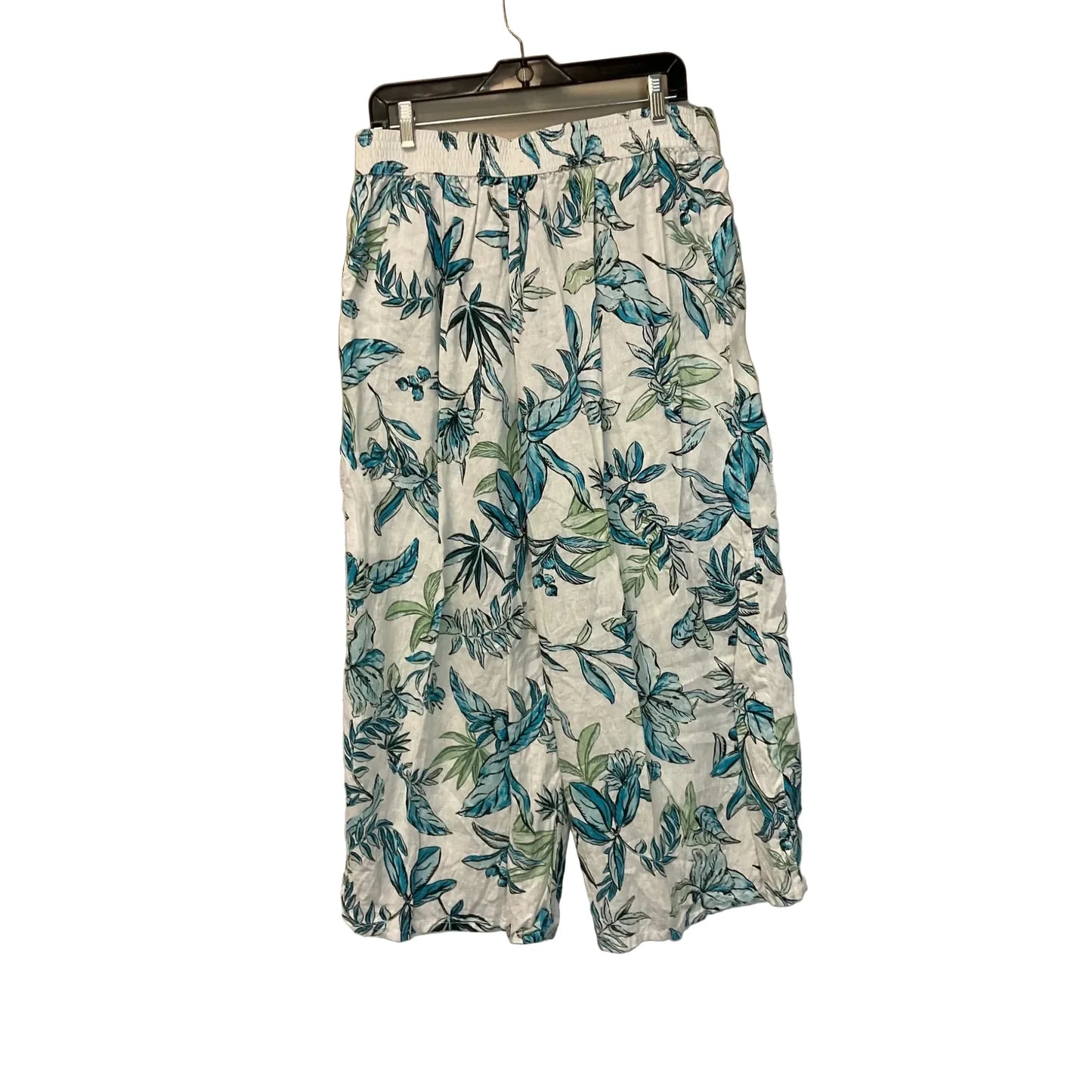 Pants Linen By Tahari In Blue & White, Size: Xl
