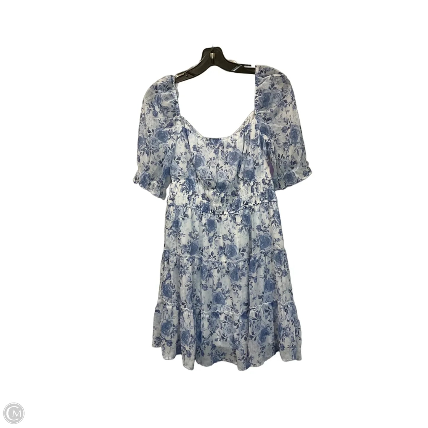 Dress Casual Short By Mi Ami In Blue & White, Size: M