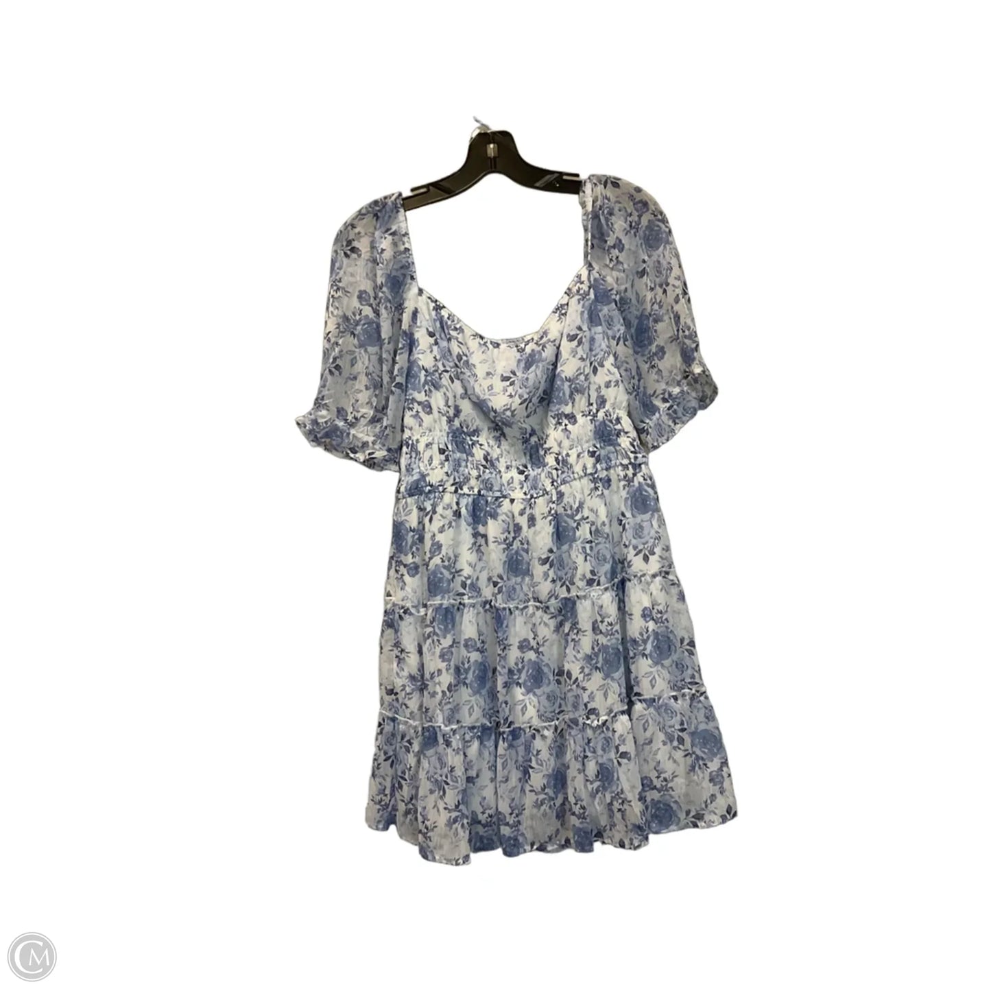 Dress Casual Short By Mi Ami In Blue & White, Size: M