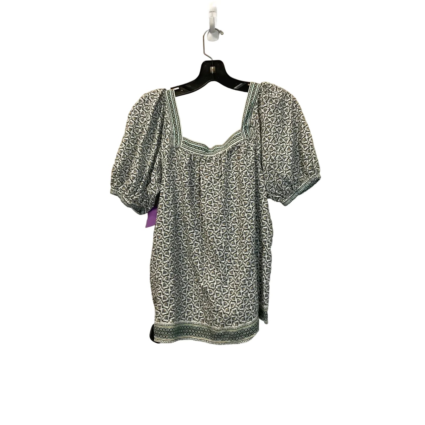 Top Short Sleeve By Max Studio In Blue & Green, Size: S