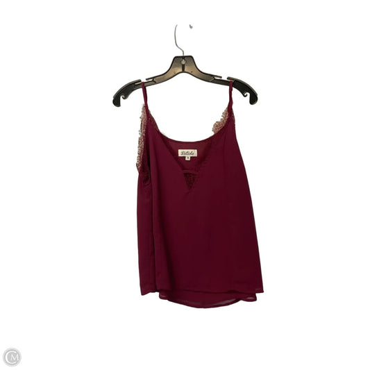 Top Sleeveless By Listicle In Maroon, Size: M