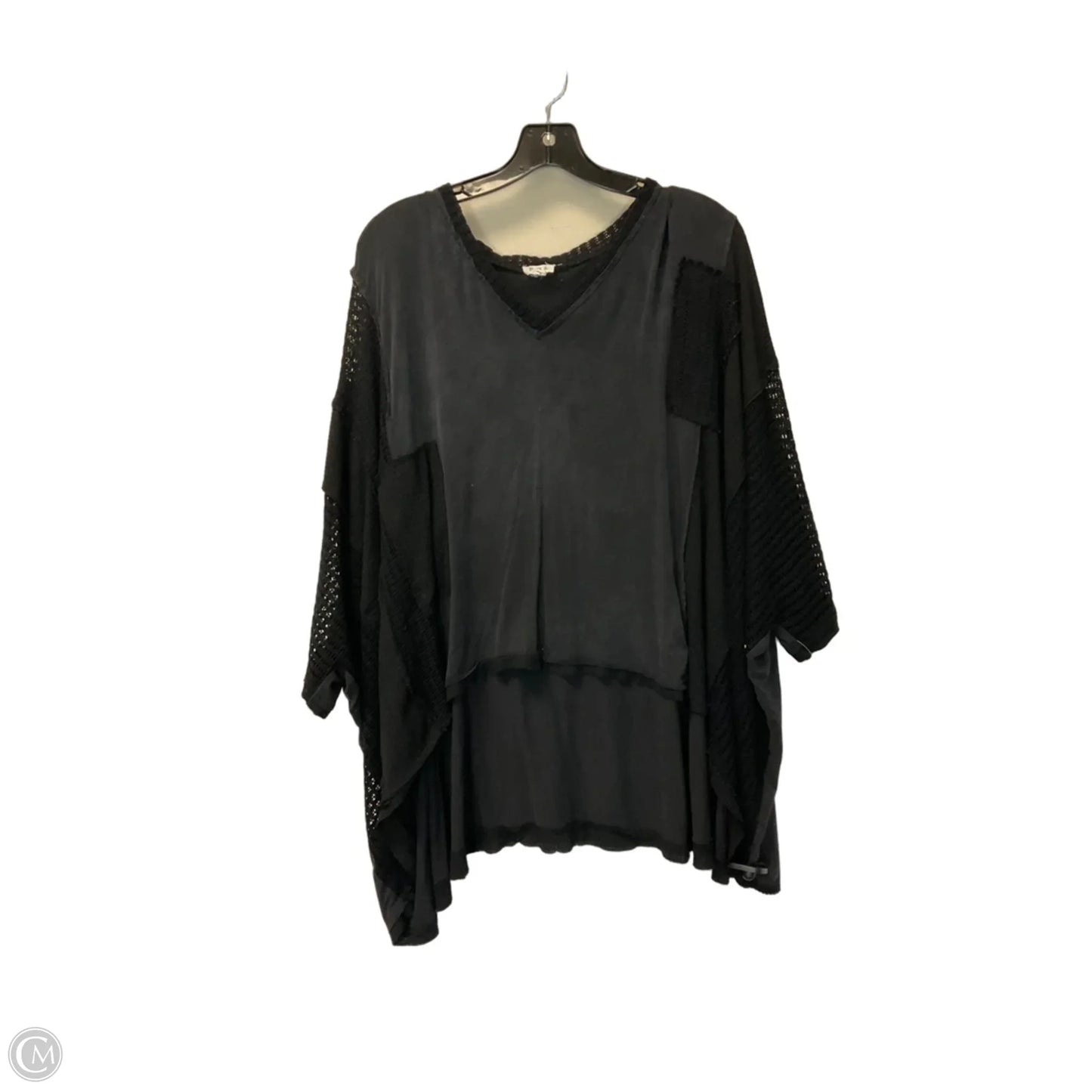 Top Short Sleeve By Pol In Black, Size: L