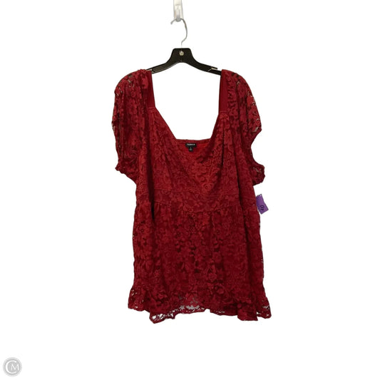 Top Short Sleeve By Torrid In Red, Size: 4x