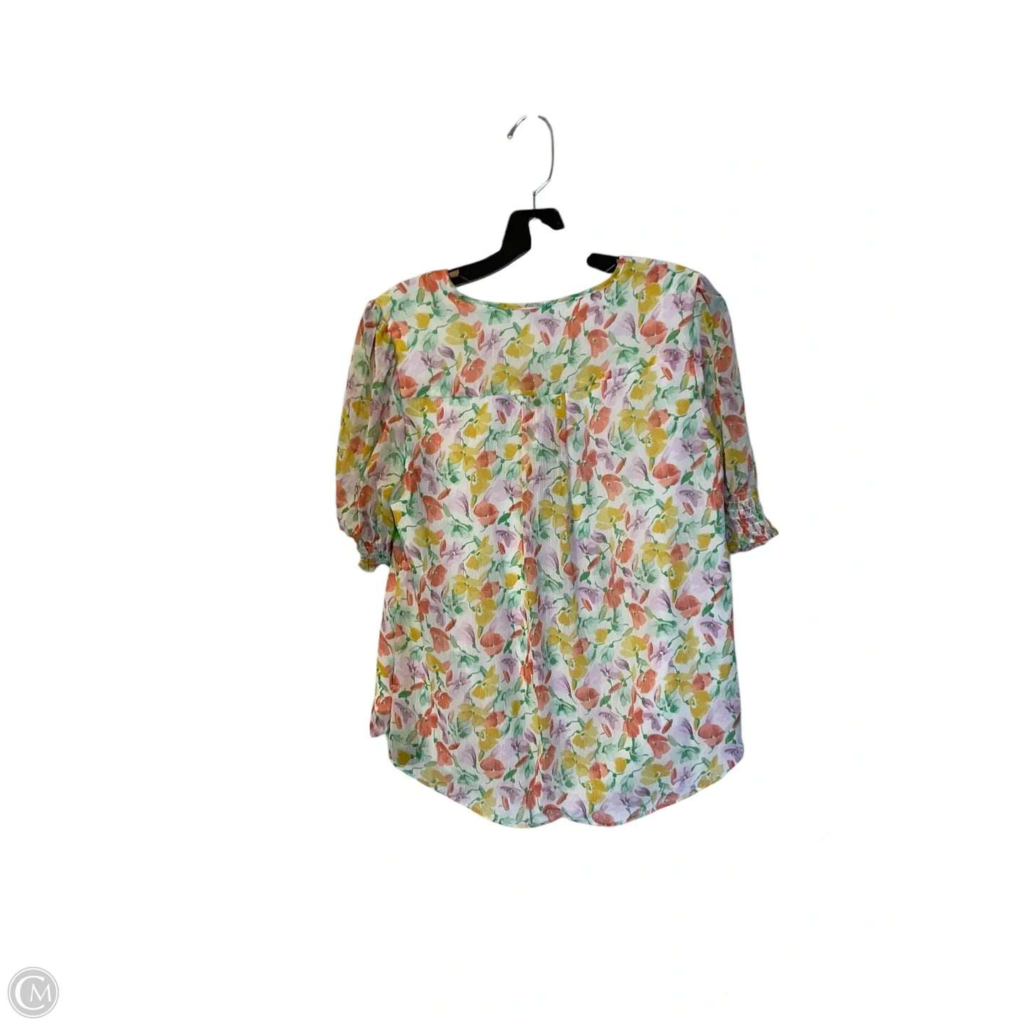 Top Short Sleeve By 1.state In Floral Print, Size: S