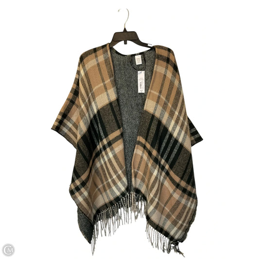 Shawl By Liz Claiborne In Black & Brown, Size: Osfm