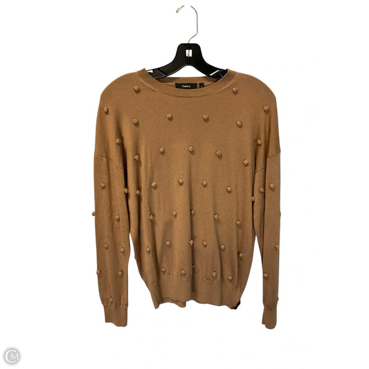 Top Long Sleeve By Theory In Tan, Size: M