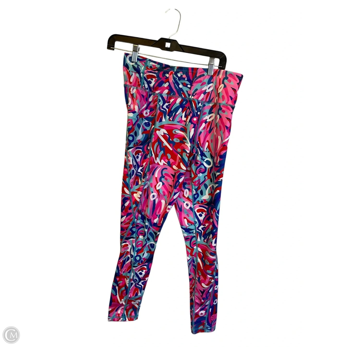 Athletic Leggings By Simply Southern In Blue, Size: Xxl