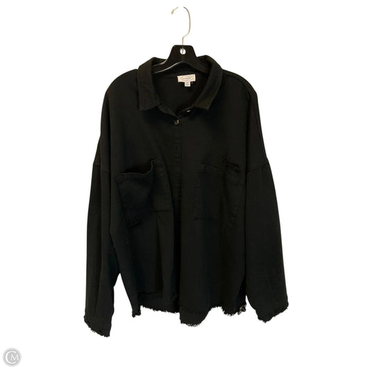 Jacket Denim By Mudpie In Black Denim, Size: M