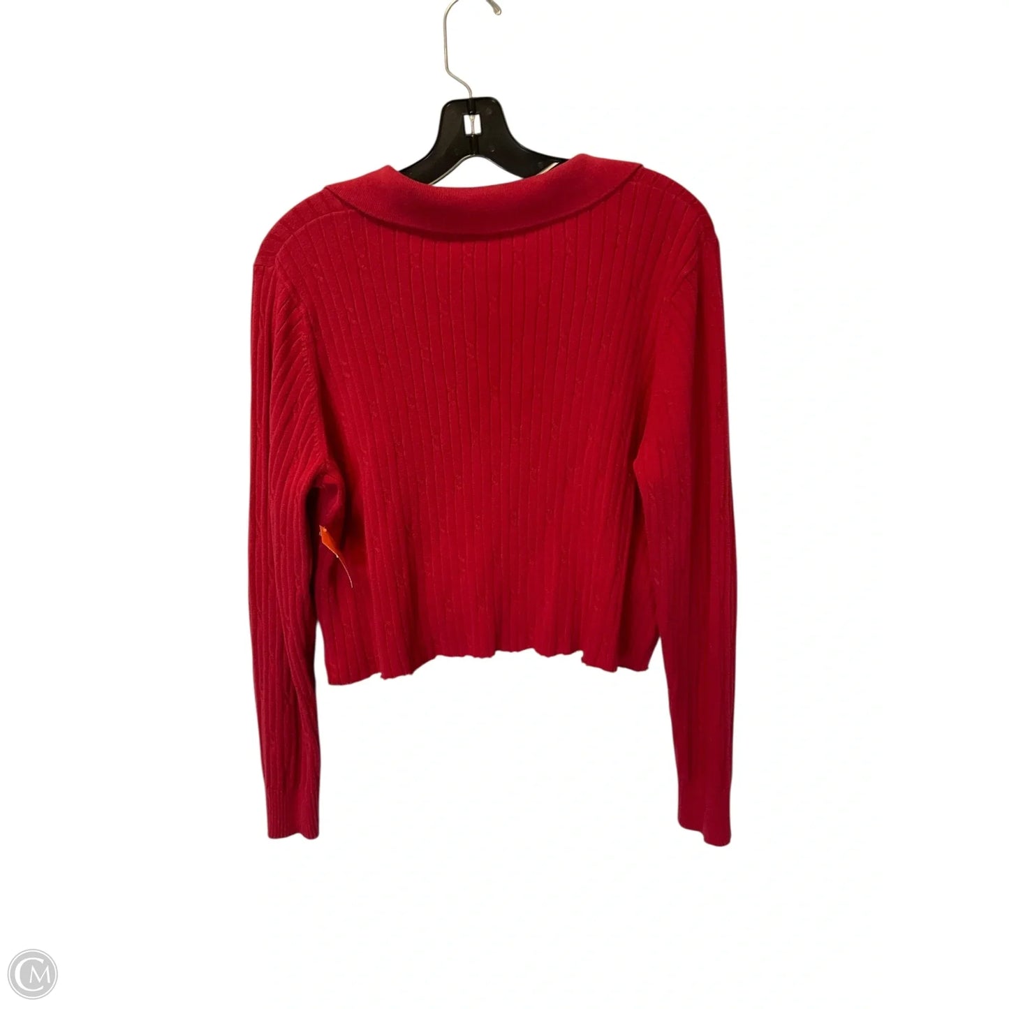 Top Long Sleeve By Kim Rogers In Red, Size: L