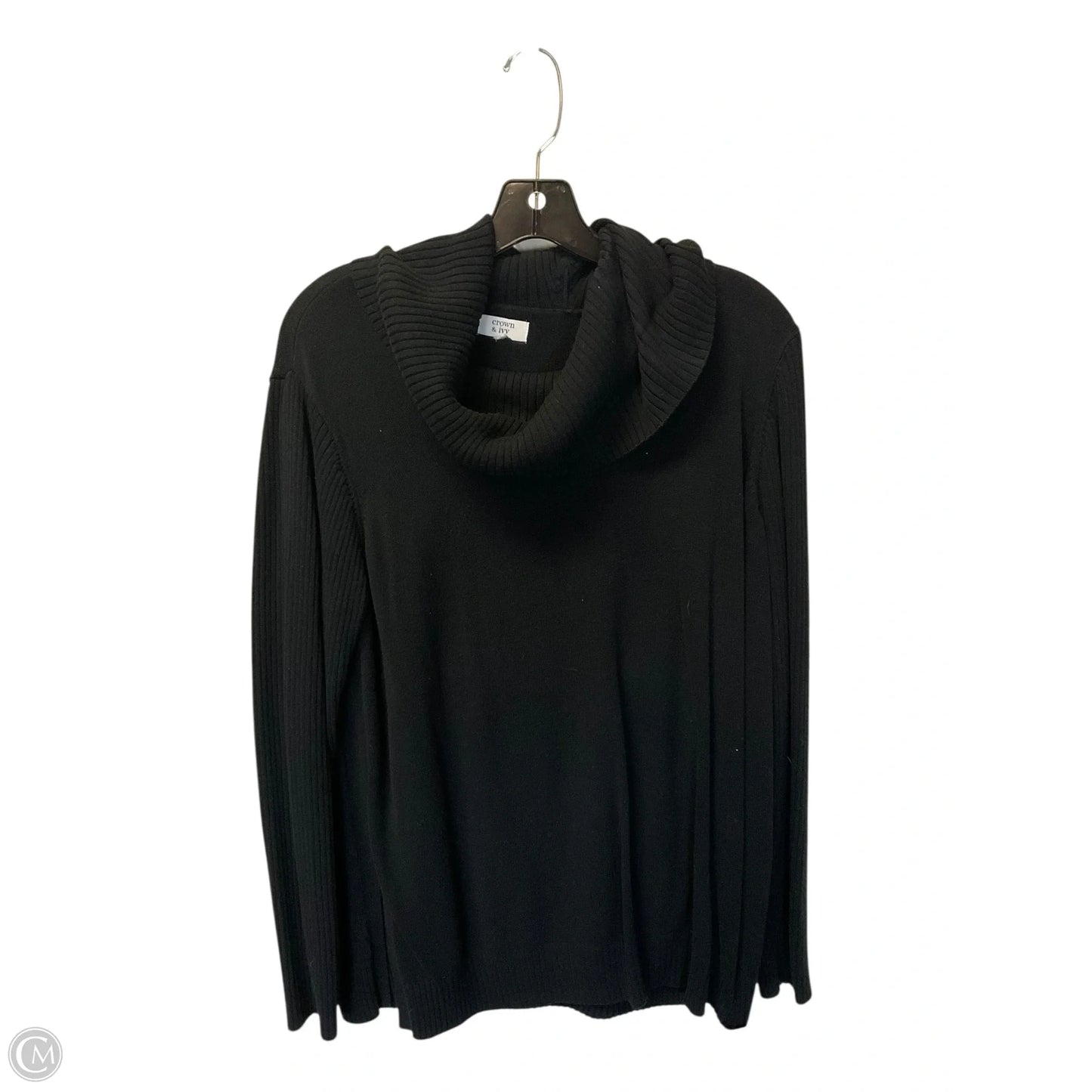 Top Long Sleeve By Crown And Ivy In Black, Size: M
