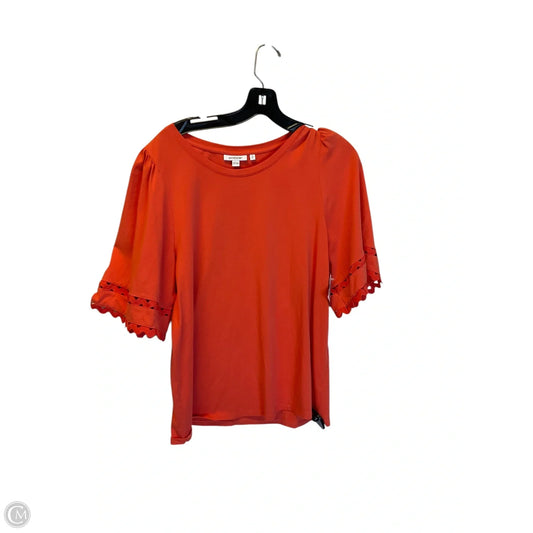 Top Short Sleeve Basic By Chicos In Orange, Size: L