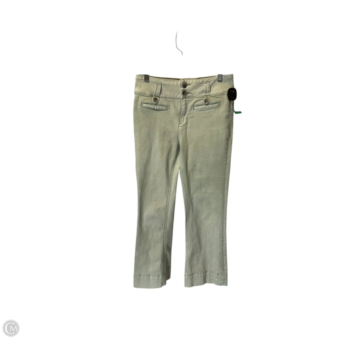 Jeans Flared By Pilcro In Green Denim, Size: 4