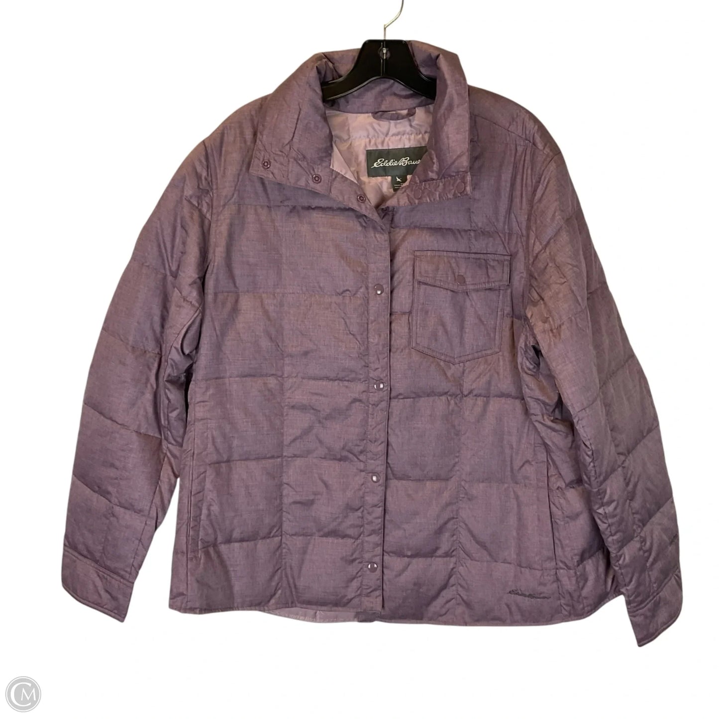 Jacket Puffer & Quilted By Eddie Bauer In Purple, Size: 2x