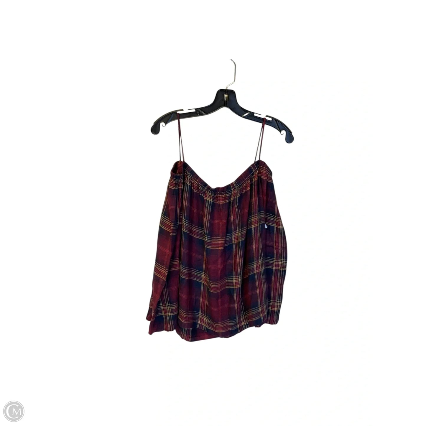 Top Long Sleeve By Cloth & Stone In Plaid Pattern, Size: S
