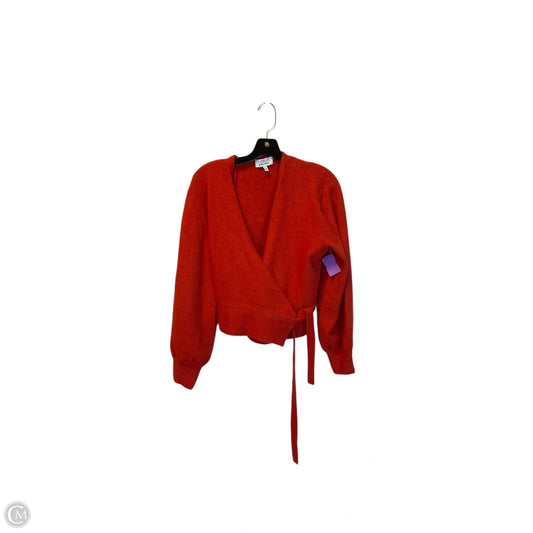 Sweater Cardigan By Cmb In Orange, Size: M
