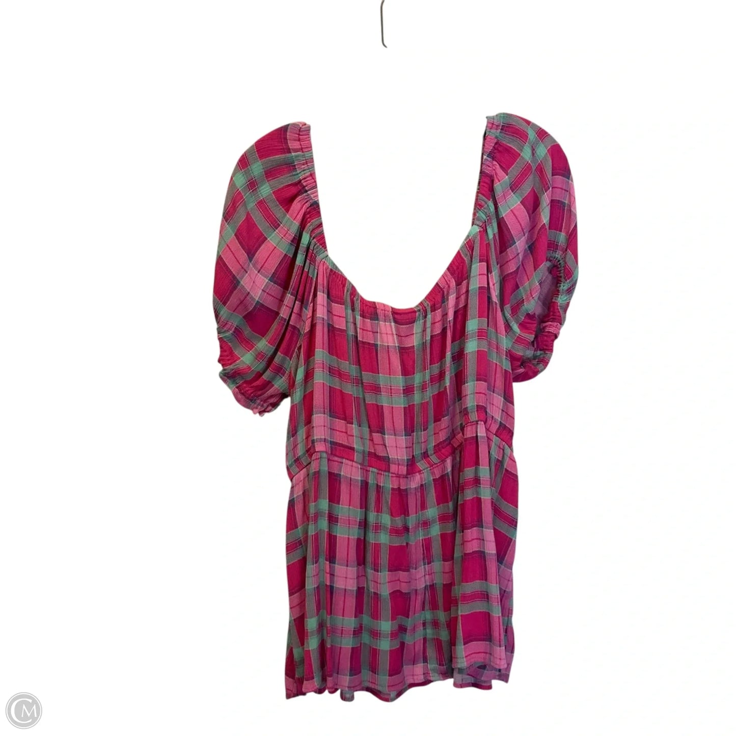 Top Short Sleeve By Torrid In Plaid Pattern, Size: 3x