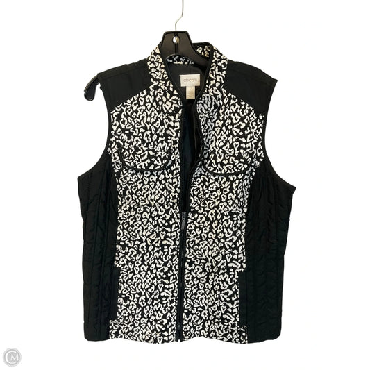 Vest Other By Chicos In Black & Cream, Size: L