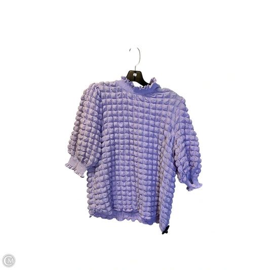 Top Short Sleeve By English Factory In Purple, Size: M