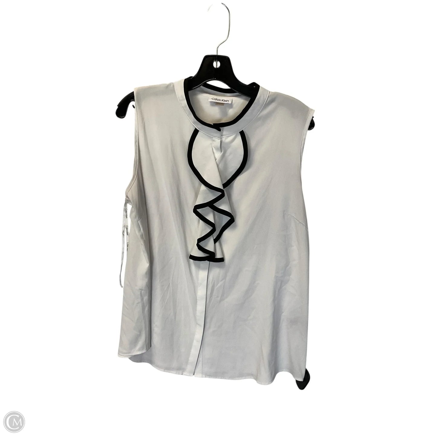 Top Sleeveless By Calvin Klein In White, Size: Xl