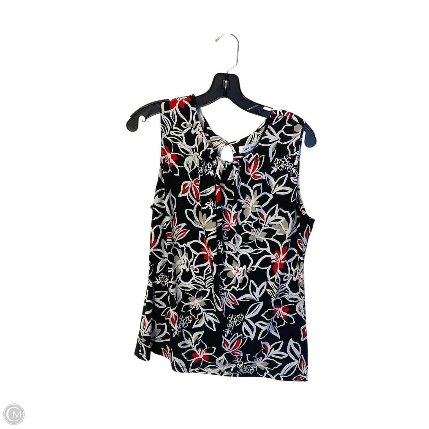 Top Sleeveless By Calvin Klein In Black, Size: L