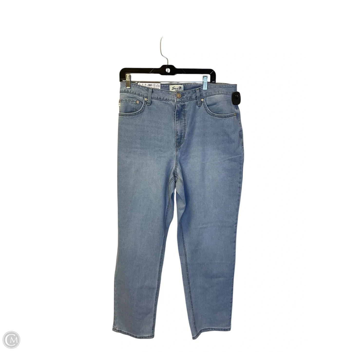 Jeans Straight By Seven 7 In Blue Denim, Size: 16