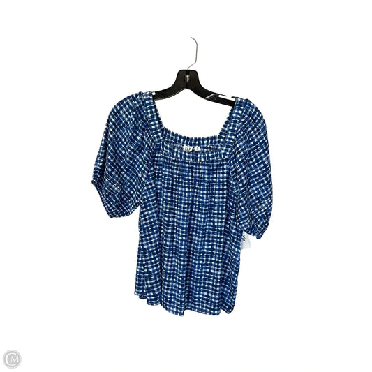Top Short Sleeve Basic By Gap In Blue, Size: M