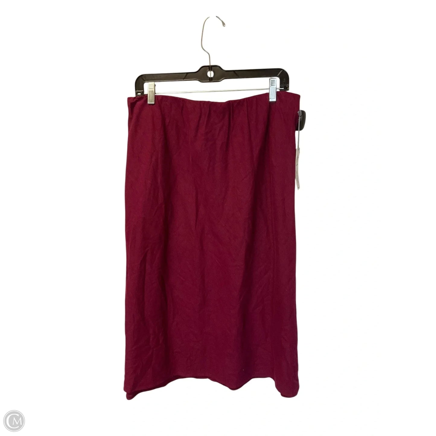 Skirt Midi By Liz Claiborne In Red, Size: Xl