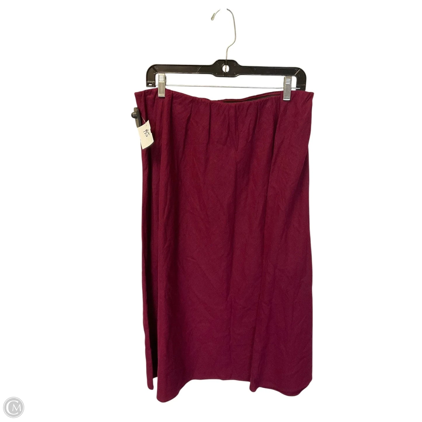 Skirt Midi By Liz Claiborne In Red, Size: Xl