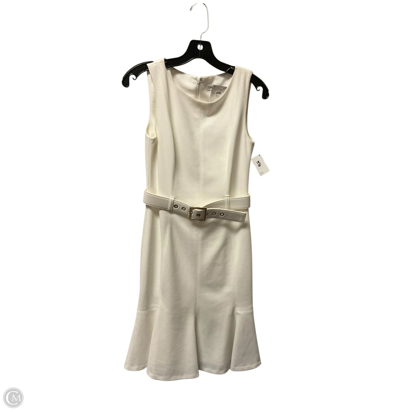 Dress Party Midi By Calvin Klein In White, Size: 2