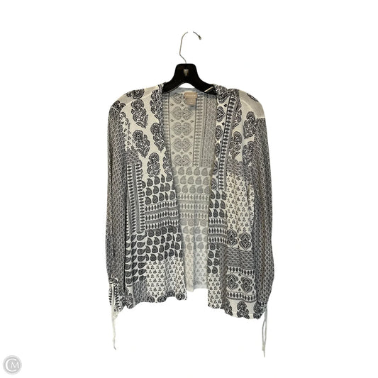 Cardigan By Chicos In Black & White, Size: L