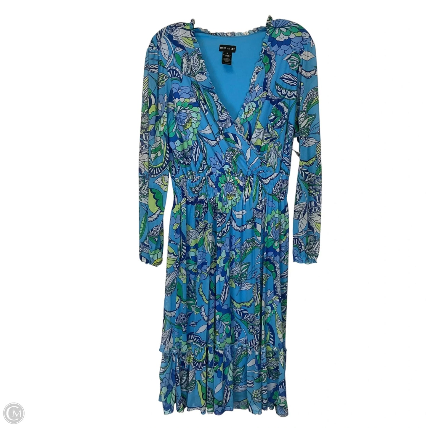 Dress Casual Short By Kate And Lily In Blue, Size: 14