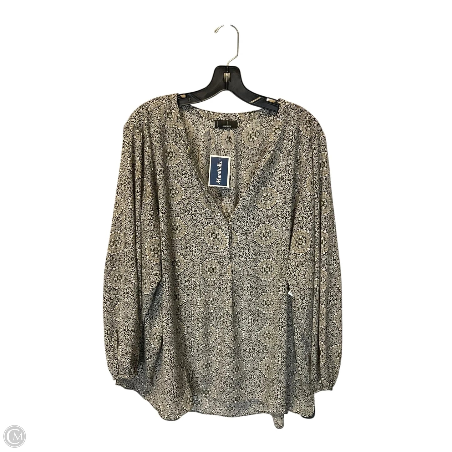 Top Long Sleeve By Tahari In Brown, Size: 3x