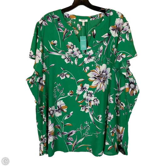 Top Short Sleeve Basic By Maurices In Green, Size: 3x