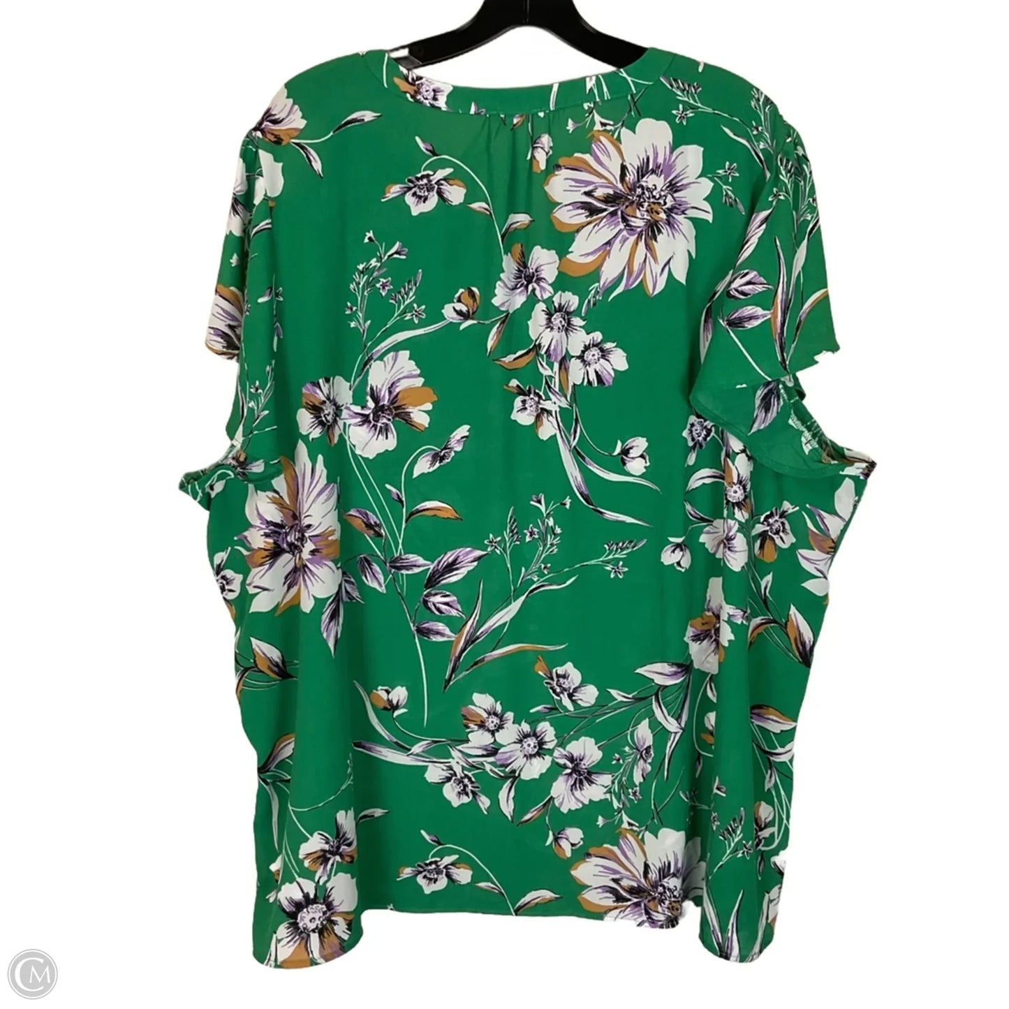 Top Short Sleeve Basic By Maurices In Green, Size: 3x