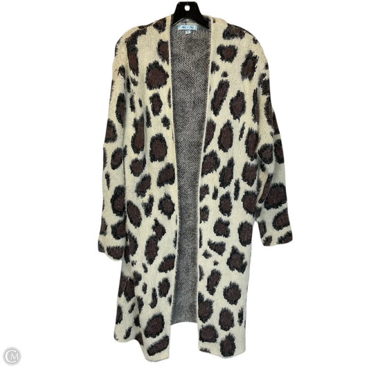 Sweater Cardigan By She + Sky In Animal Print, Size: Osfm