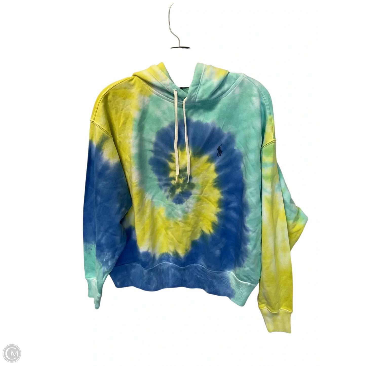 Sweatshirt Hoodie By Polo Ralph Lauren In Tie Dye Print, Size: S