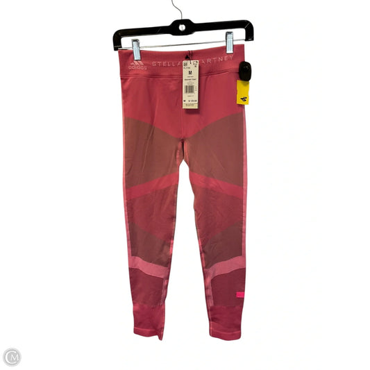 Athletic Leggings By Adidas In Pink, Size: M
