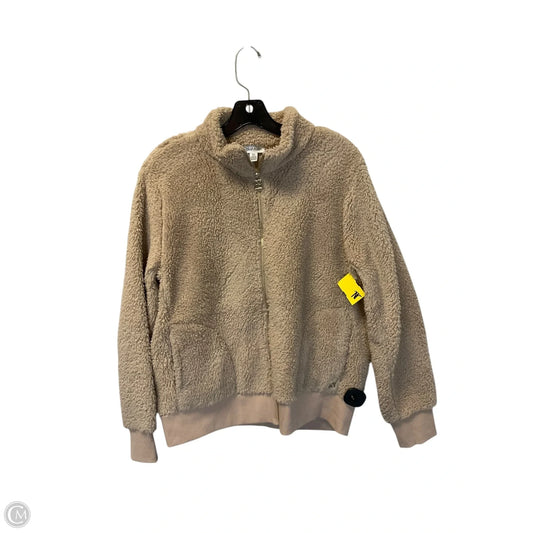 Jacket Faux Fur & Sherpa By Calvin Klein In Tan, Size: L