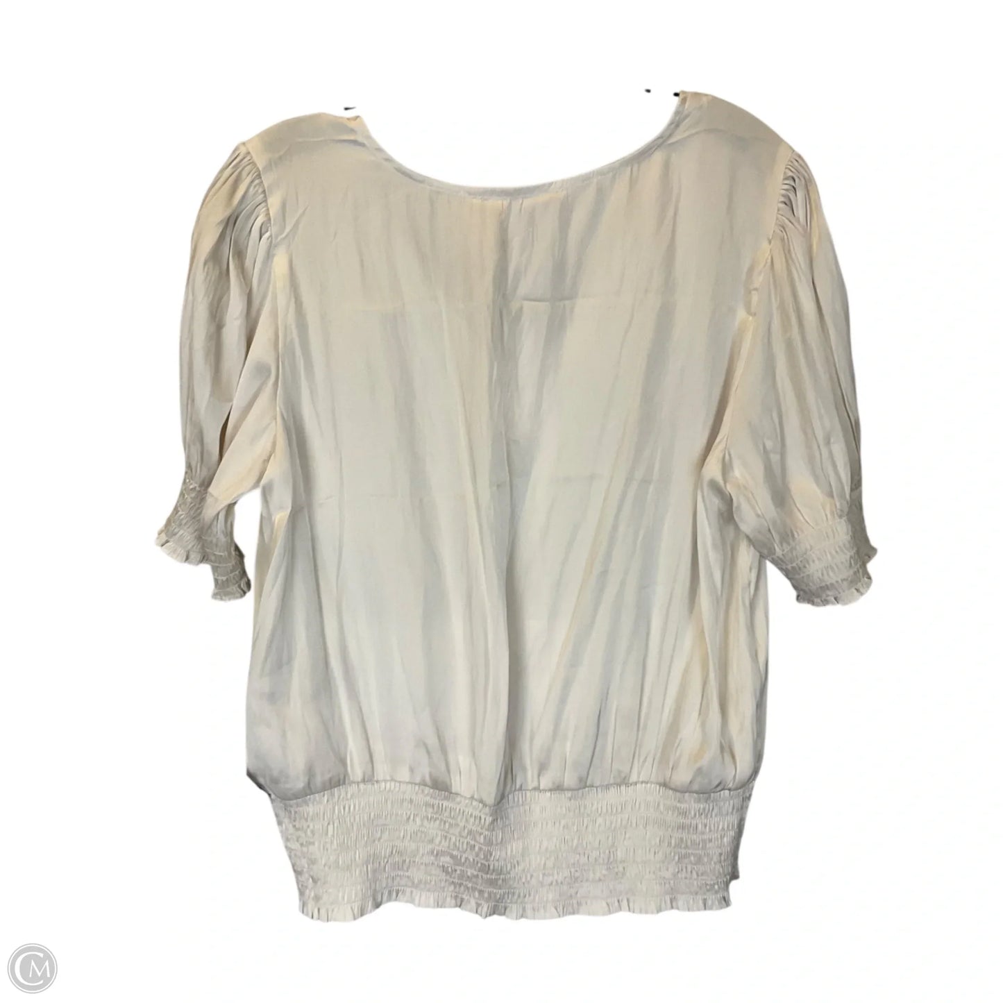 Top Short Sleeve By Philosophy In Cream, Size: L