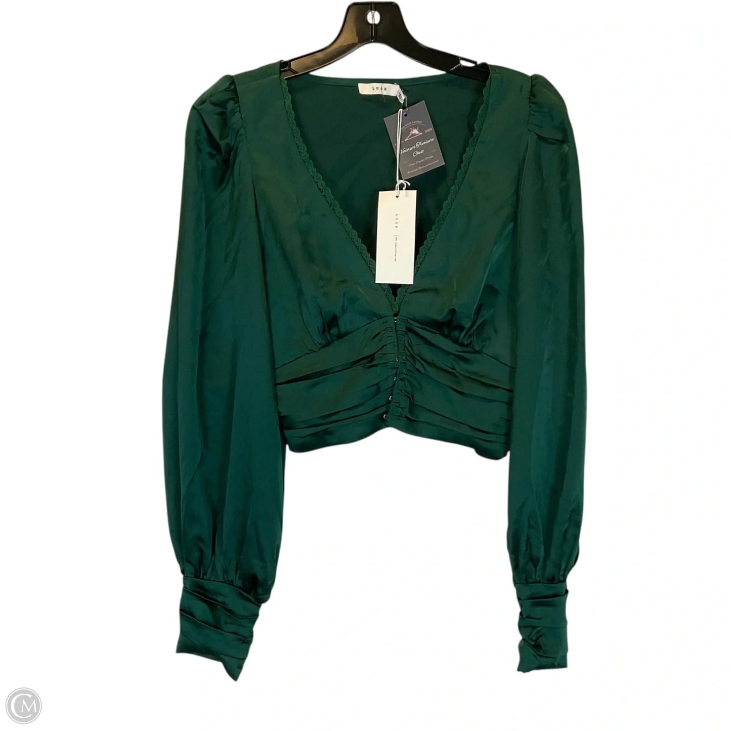 Top Long Sleeve By Lush In Green, Size: M