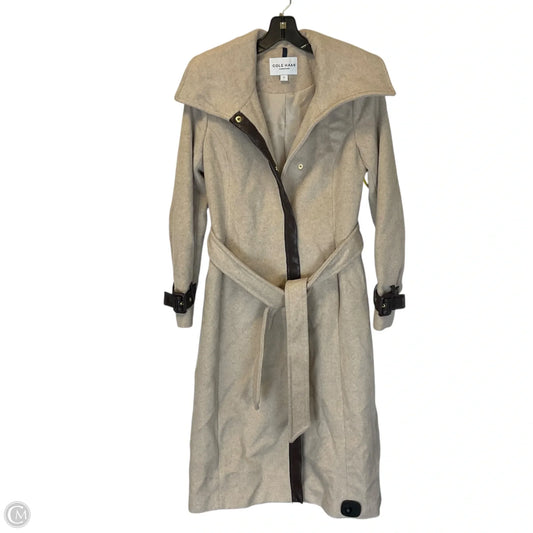 Coat Trench Coat By Cole-haan In Tan, Size: 2