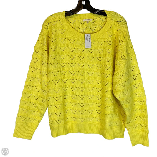 Sweater By Maurices In Yellow, Size: Xxl