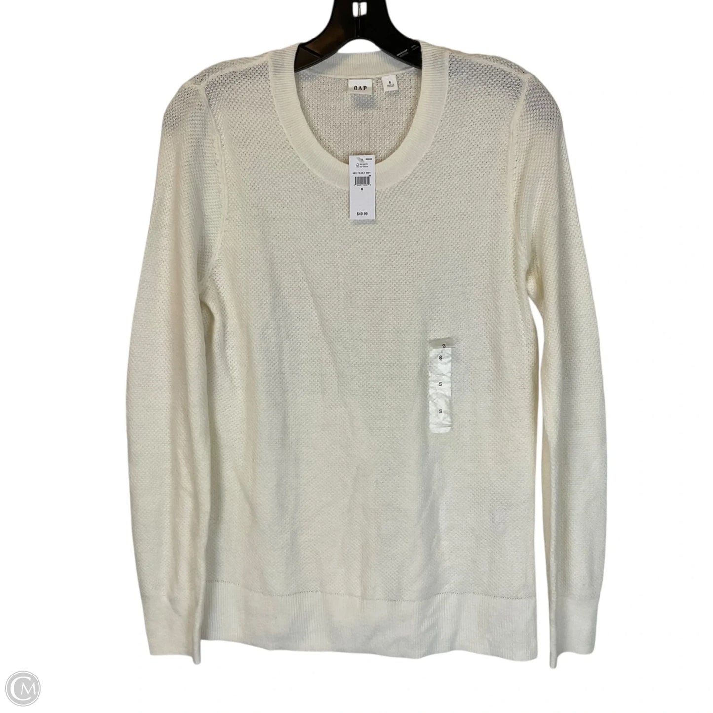 Top Long Sleeve Basic By Gap In Cream, Size: S