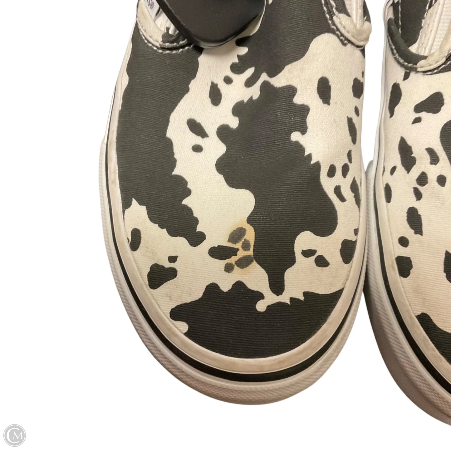 Shoes Flats By Vans In Black & White, Size: 7