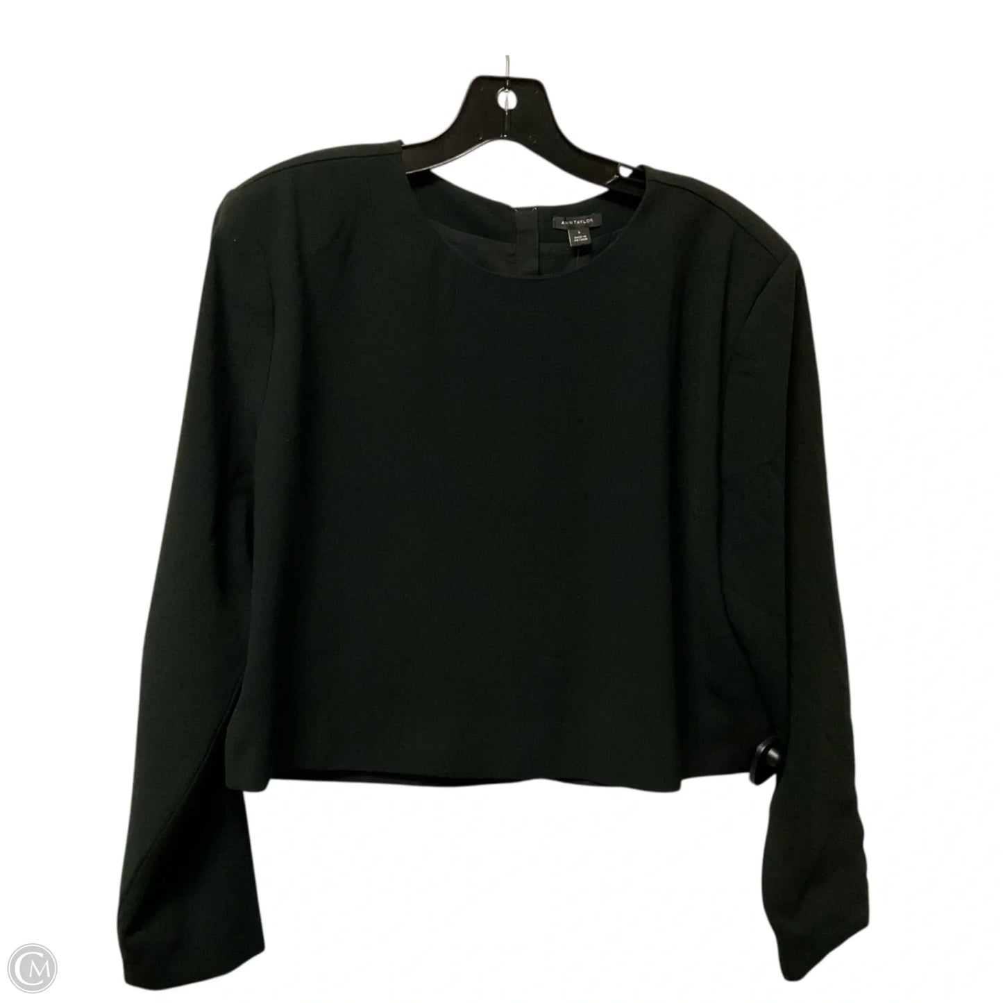 Top Long Sleeve By Ann Taylor In Black, Size: L