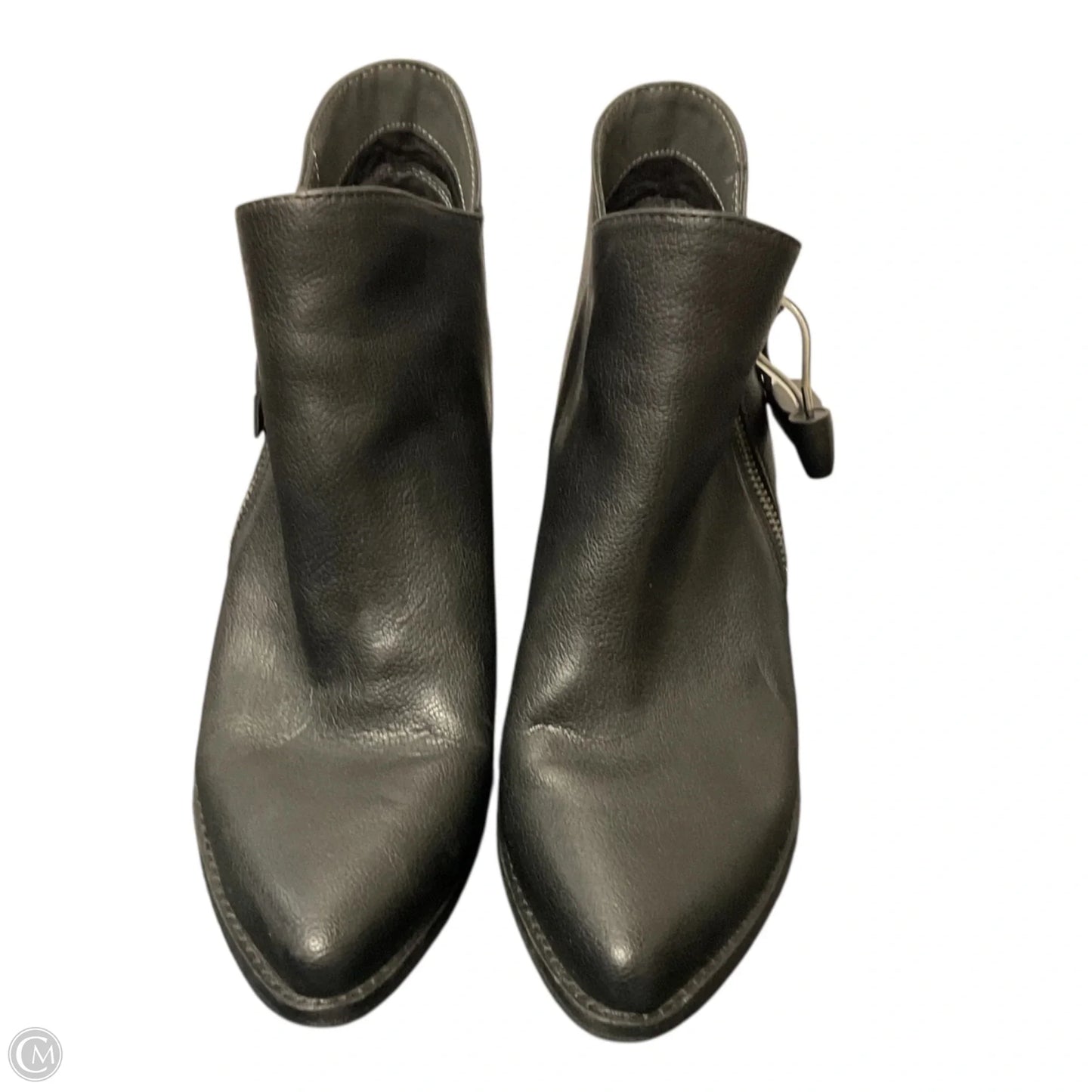 Boots Ankle Heels By Zodiac In Black, Size: 8